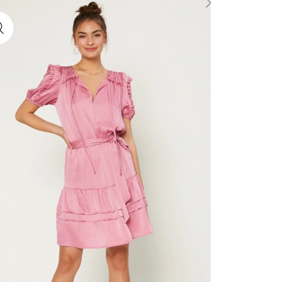 Current Air Pink Ruffle Mini Dress - Picture 3 of 5